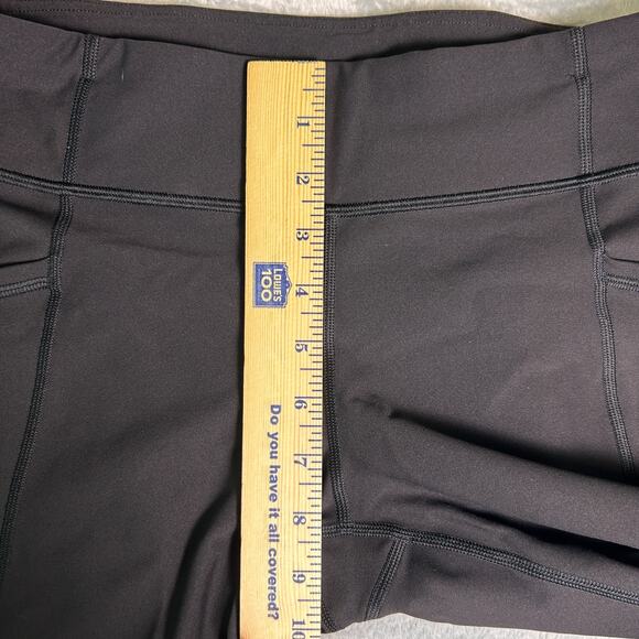 Lululemon Tight Stuff Tight II Womens 8 Black Gray Reflective Dots Scallop Hem - Picture 7 of 11